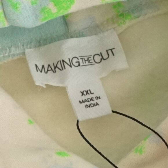 Making The Cut Neon Green Cream Paint Splatter Hooded Sweatshirt 2XL (New) - Picture 10 of 10